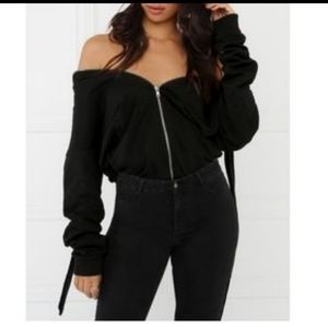 Miss Lola OVERSIZED black sweater